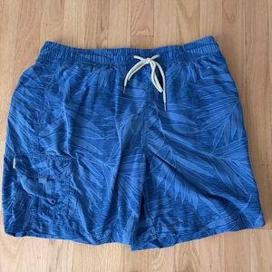 Tommy Bahama Blue Patterned Athletic Shorts